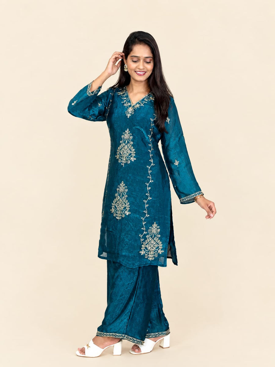 Royal Embroidered 3-Piece Suit Set (RRRD67 Chhaya)