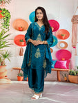 Royal Embroidered 3-Piece Suit Set (RRRD67 Chhaya)