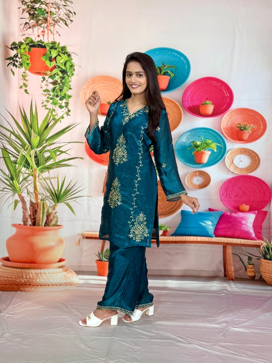 Royal Embroidered 3-Piece Suit Set (RRRD67 Chhaya)