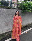Women’s Floral Printed Cotton Kurta Pant Set with Dupatta (RD82)
