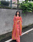 Women’s Floral Printed Cotton Kurta Pant Set with Dupatta (RD82)