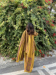 Women’s Premium Cotton Printed Kurta Pant & Dupatta Set – Mustard Floral Print (RD79)