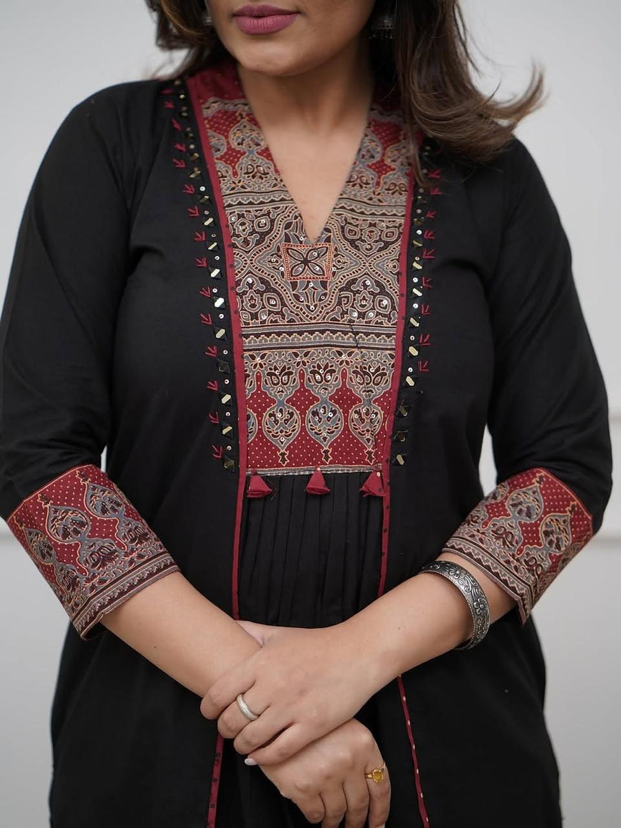 Women’s Cotton Printed Kurta Palazzo & Dupatta Set (RD80)