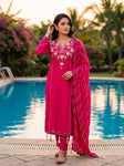 🌸 Elegant Embroidered Kurta Set with Flowing Dupatta ✨ (RRRD68)