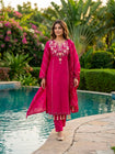 🌸 Elegant Embroidered Kurta Set with Flowing Dupatta ✨ (RRRD68)