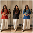 Beautiful Pure Cotton  top Pant set with beautiful embroidery work 💗(SWSK82)