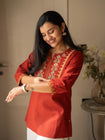 Beautiful Pure Cotton  top Pant set with beautiful embroidery work 💗(SWSK82)