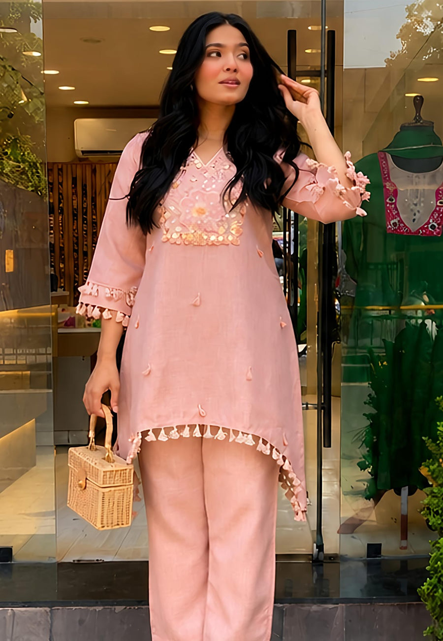 ✨ Floral Embellished Co-Ord Set (SWSK84)