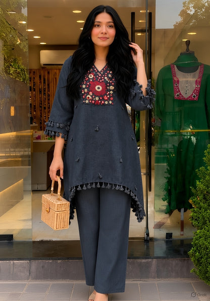 ✨ Floral Embellished Co-Ord Set (SWSK84)