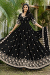 ✨ Elegant Anarkali Gown with Intricate Floral Embroidery 🌸 (RRRD69)