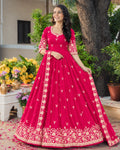 ✨ Elegant Anarkali Gown with Intricate Floral Embroidery 🌸 (RRRD69)