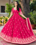 ✨ Elegant Anarkali Gown with Intricate Floral Embroidery 🌸 (RRRD69)
