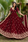 ✨ Elegant Anarkali Gown with Intricate Floral Embroidery 🌸 (RRRD69)