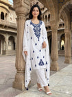 Women's Floral Embroidered Cotton Suit Set with Dupatta (RRRD49)