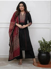Women’s Cotton Printed Kurta Palazzo & Dupatta Set (RD80)