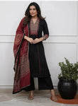 Women’s Cotton Printed Kurta Palazzo & Dupatta Set (RD80)