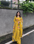 Women’s Floral Printed Cotton Kurta Pant Set with Dupatta (RD82)