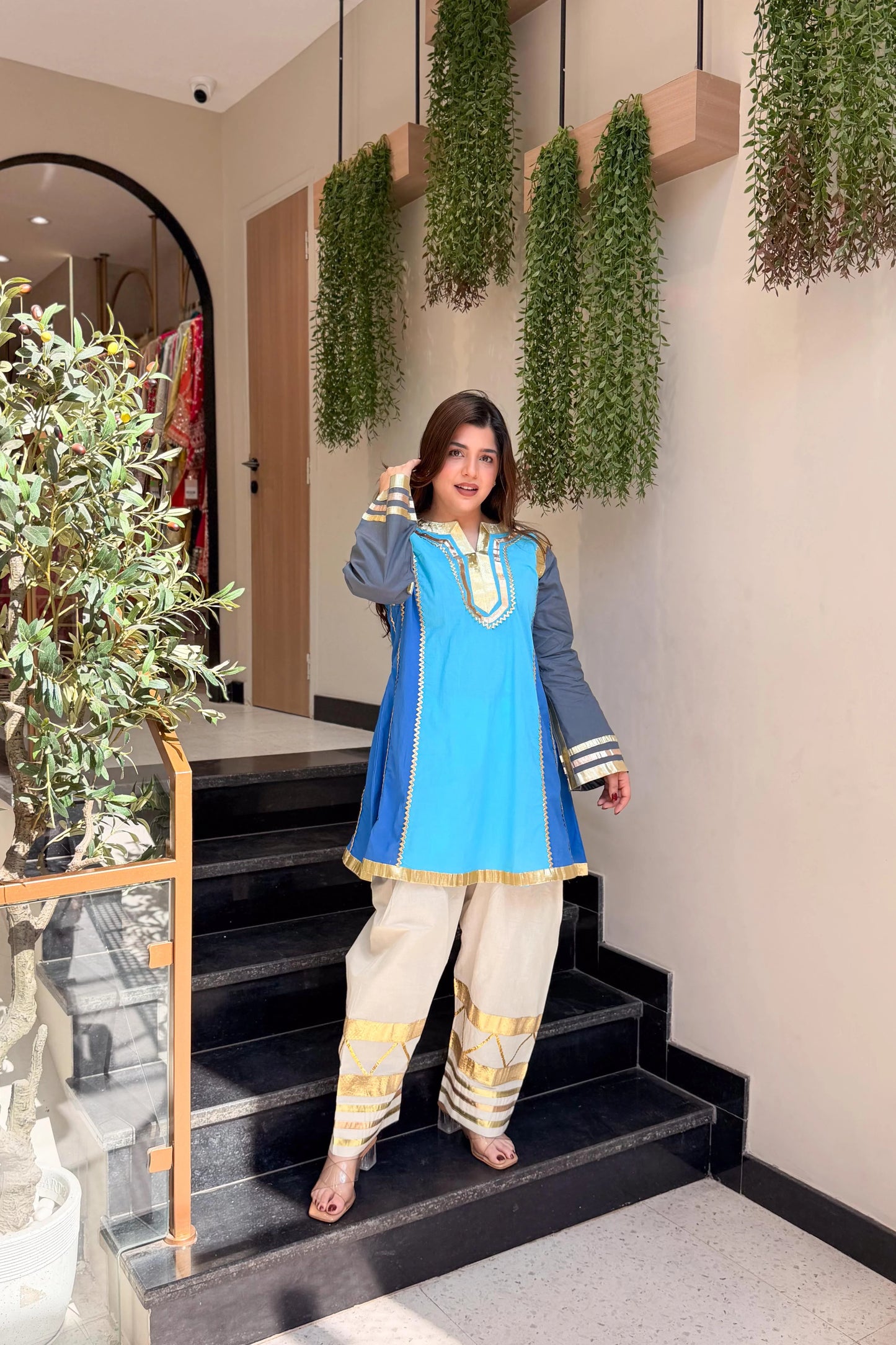 Most Viral Kareena Kapoor Style Cotton Kurta Set with Premium Gota Patti Work (RD034)