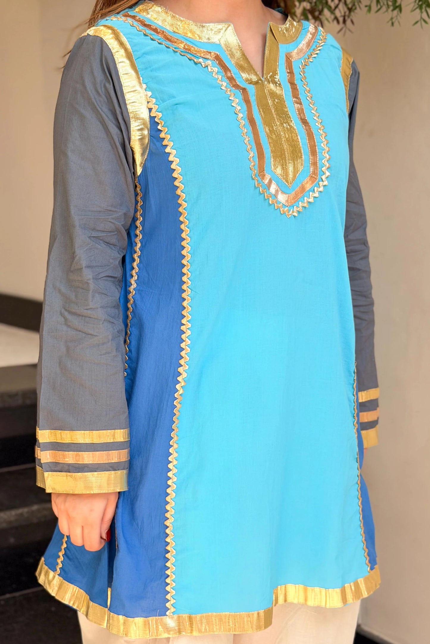 Most Viral Kareena Kapoor Style Cotton Kurta Set with Premium Gota Patti Work (RD034)