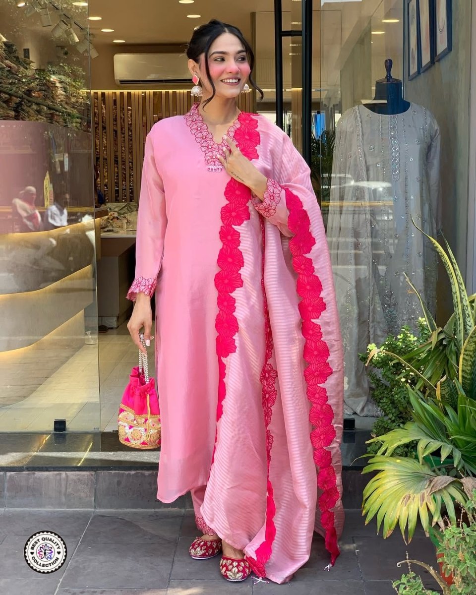 Amazing Beautiful Collection 💞 PAIR OF TOP - BOTTOM DUPATTA (NFRSD04) - suitswala