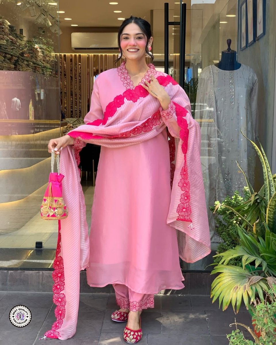 Amazing Beautiful Collection 💞 PAIR OF TOP - BOTTOM DUPATTA (NFRSD04) - suitswala