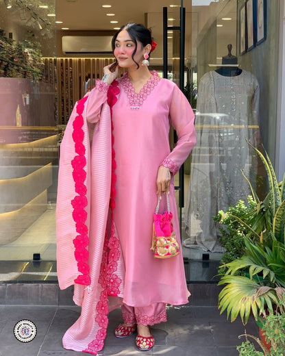 Amazing Beautiful Collection 💞 PAIR OF TOP - BOTTOM DUPATTA (NFRSD04) - suitswala