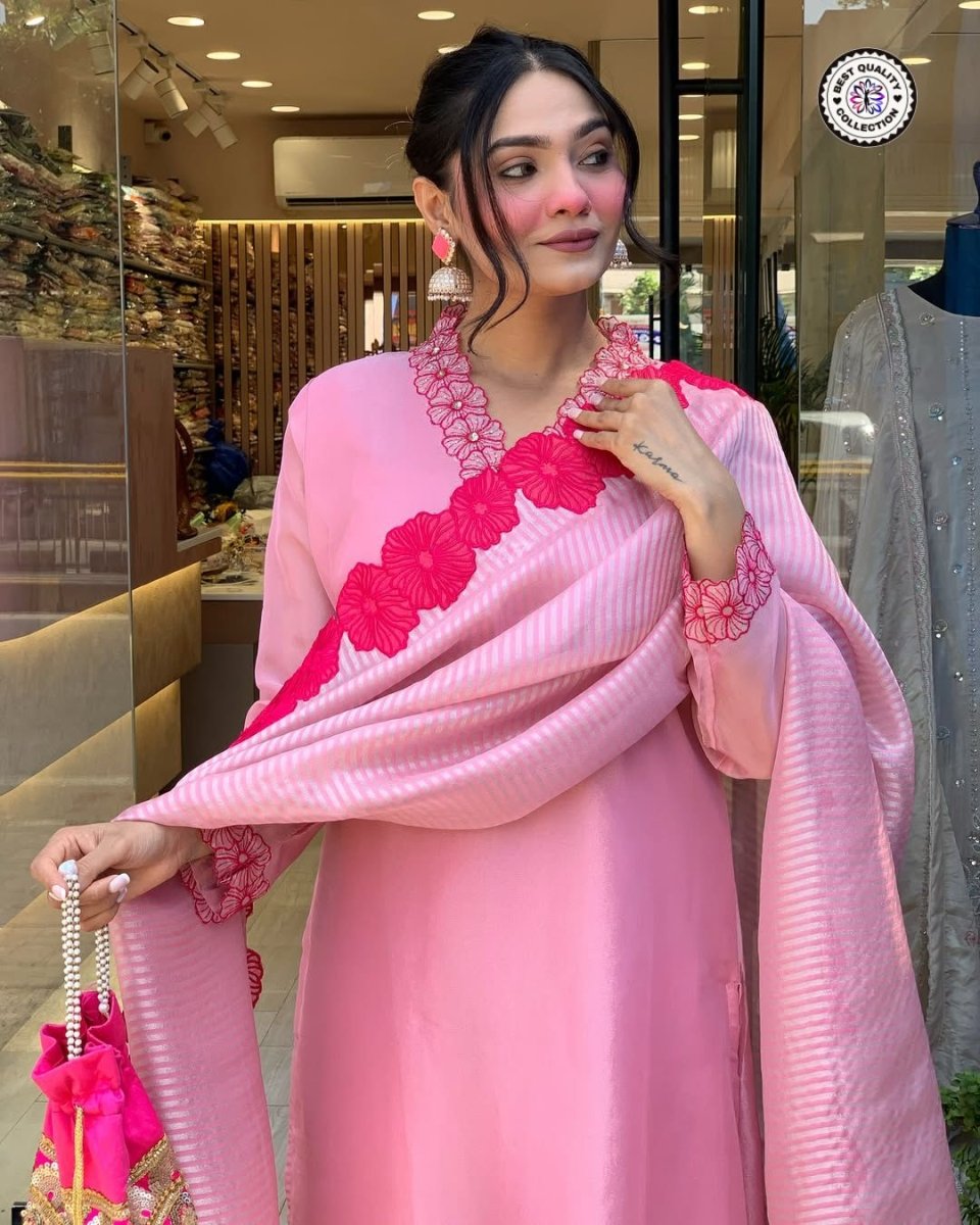 Amazing Beautiful Collection 💞 PAIR OF TOP - BOTTOM DUPATTA (NFRSD04) - suitswala