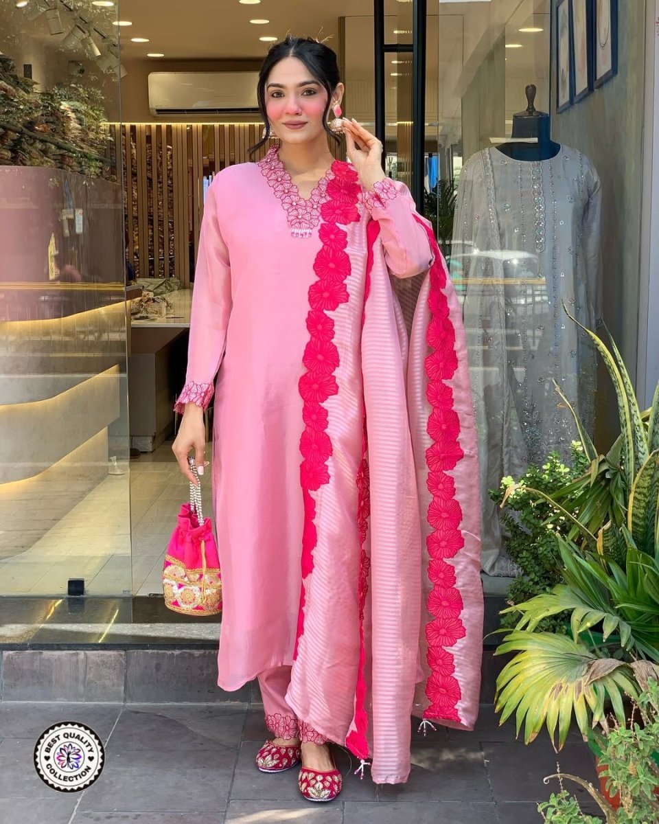 Amazing Beautiful Collection 💞 PAIR OF TOP - BOTTOM DUPATTA (NFRSD04) - suitswala