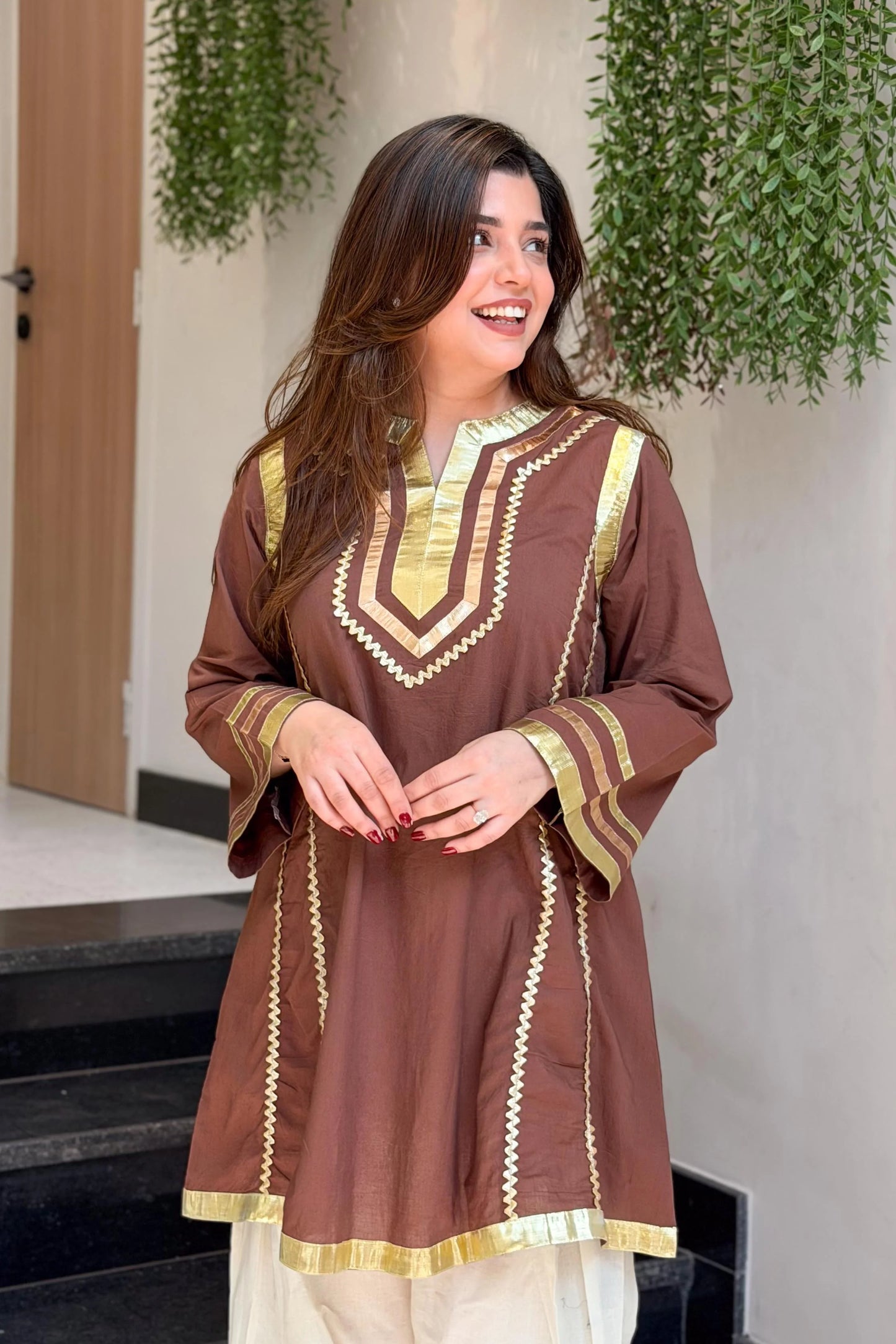 Most Viral Kareena Kapoor Style Cotton Kurta Set with Premium Gota Patti Work (RD034)