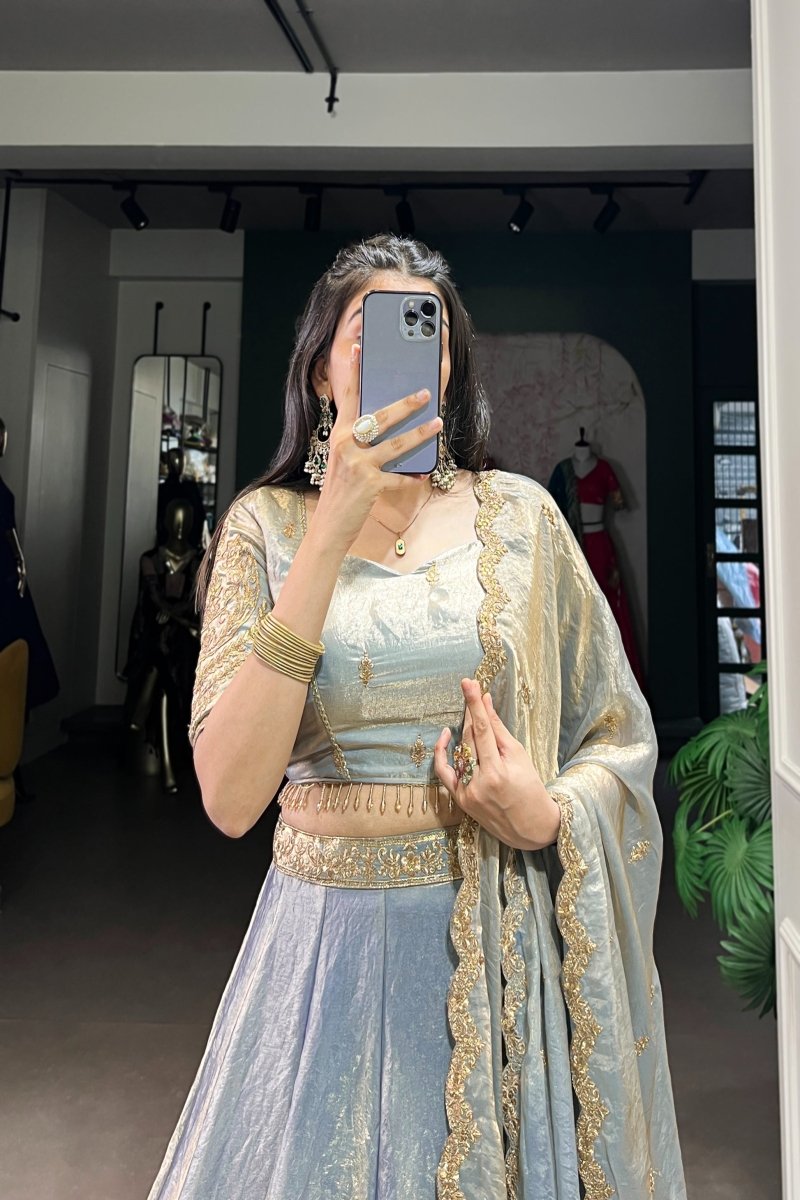 FESTIVAL SPECIAL FENDI SEQUINS EMBROIDERED LEHENGA CHOLI WITH DUPATTA (WDN90) 03 - suitswala