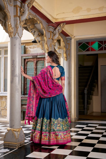 FESTIVAL SPECIAL TUSSAR SILK LEHENGA CHOLI WITH DUPATTA (WDN106) - suitswala
