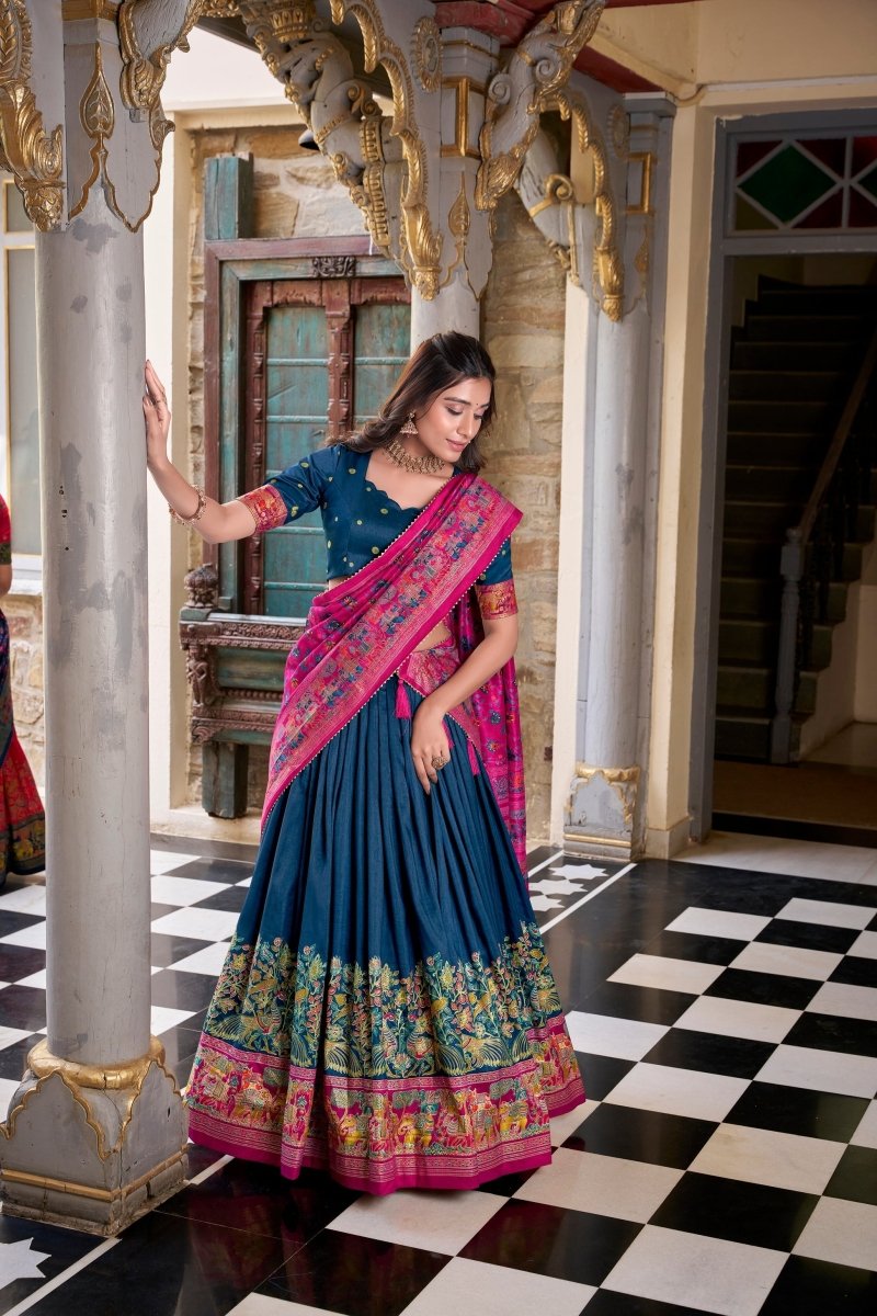 FESTIVAL SPECIAL TUSSAR SILK LEHENGA CHOLI WITH DUPATTA (WDN106) - suitswala