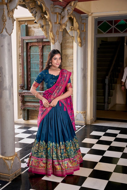 FESTIVAL SPECIAL TUSSAR SILK LEHENGA CHOLI WITH DUPATTA (WDN106) - suitswala