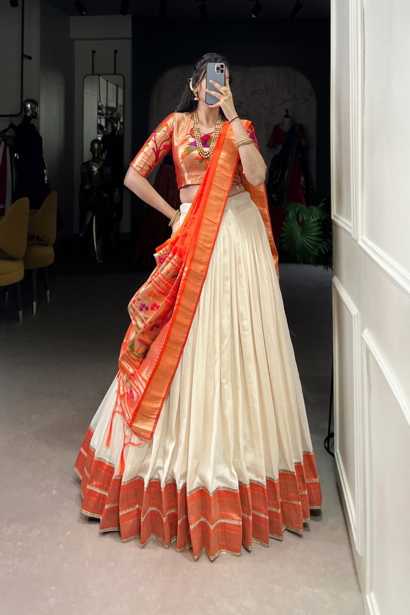 FESTIVAL SPECIAL VICHITRA SILK PAITHANI LEHENGA CHOLI WITH DUPATTA (WDN91) - suitswala