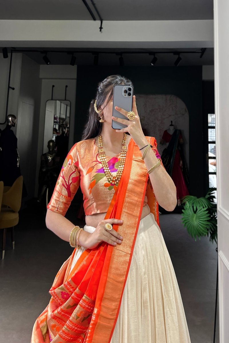 FESTIVAL SPECIAL VICHITRA SILK PAITHANI LEHENGA CHOLI WITH DUPATTA (WDN91) - suitswala