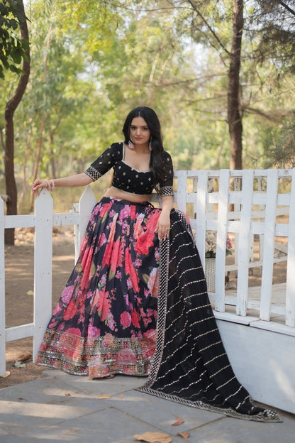 FESTIVE SPECIAL DIGITAL PRINTED LEHENGA SET (WDN105) - suitswala