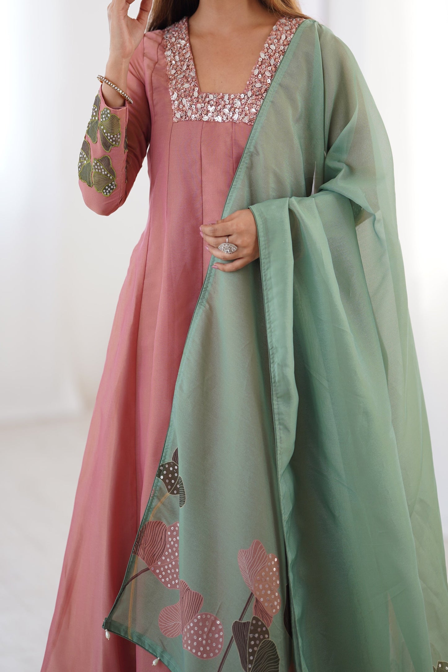 OCCASION SPECIAL TISSUE SILK HANDWORK TOP BOTOM WITH DUPATTA (TT20)