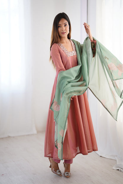 OCCASION SPECIAL TISSUE SILK HANDWORK TOP BOTOM WITH DUPATTA (TT20)