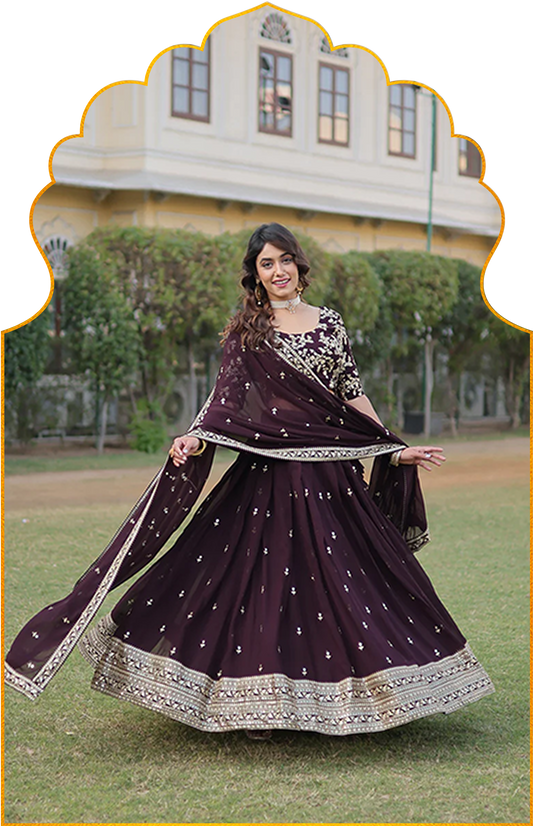 Designer Premium Gown-With-Dupatta