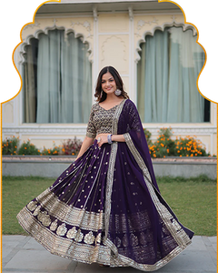 Designer Premium Gown-With-Dupatta