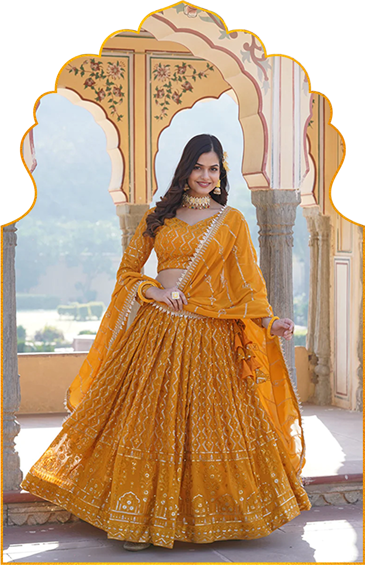 Designer Premium Gown-With-Dupatta