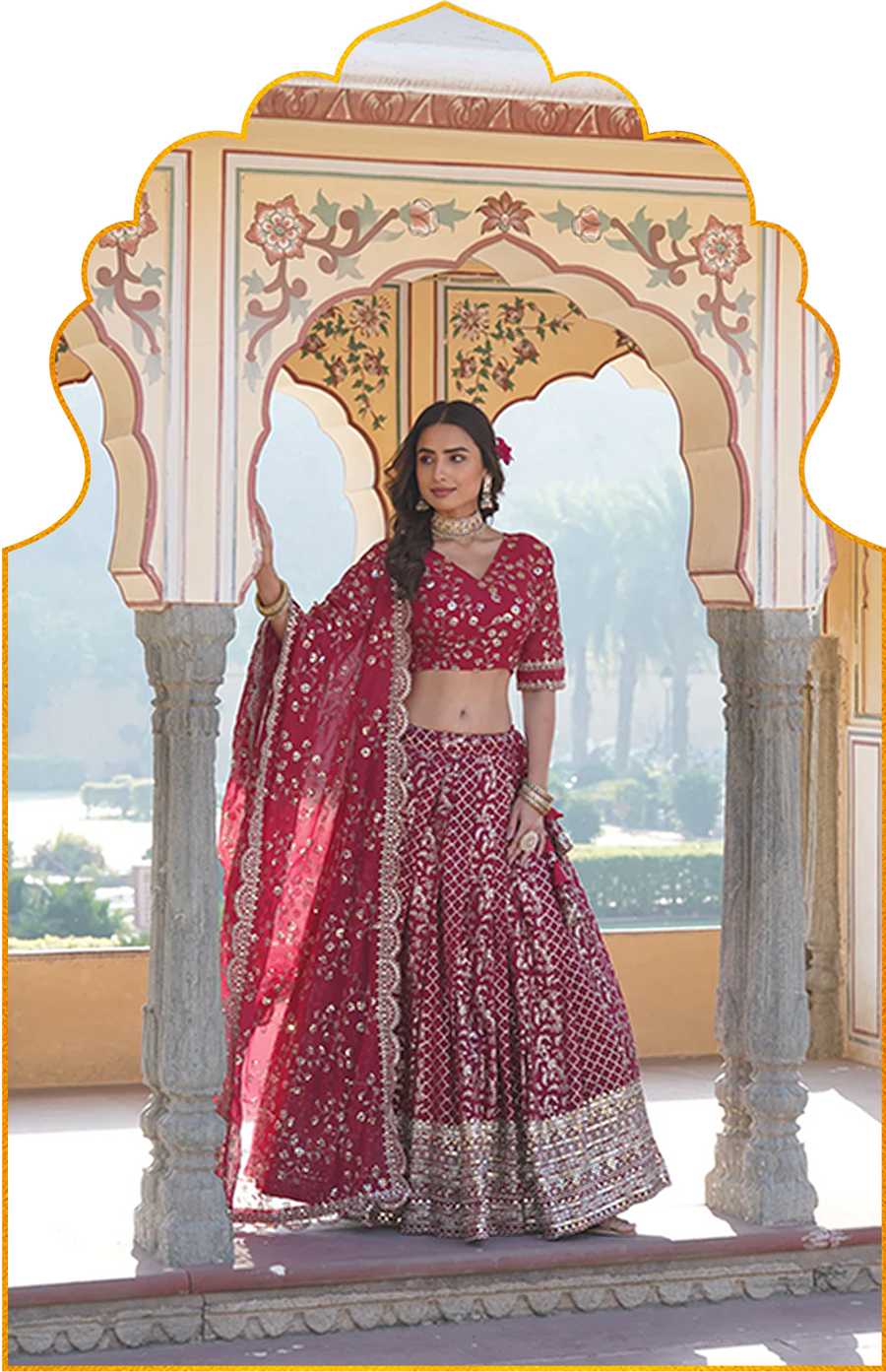 Designer Premium Gown-With-Dupatta