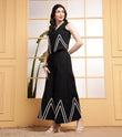 Embroidered Button-Front Co-Ord Set (CJ04)