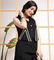 Embroidered Button-Front Co-Ord Set (CJ04)