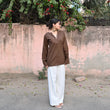 Elegant V-Neck Tunic & Palazzo Set  (CJ03)