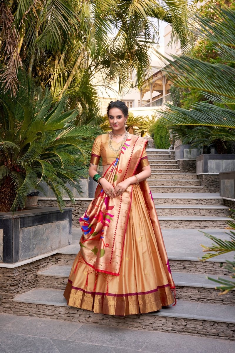JEQUARD SILK PAITHANI LEHENGA CHOLI WITH DUPATTA (WDN82) 02 - suitswala