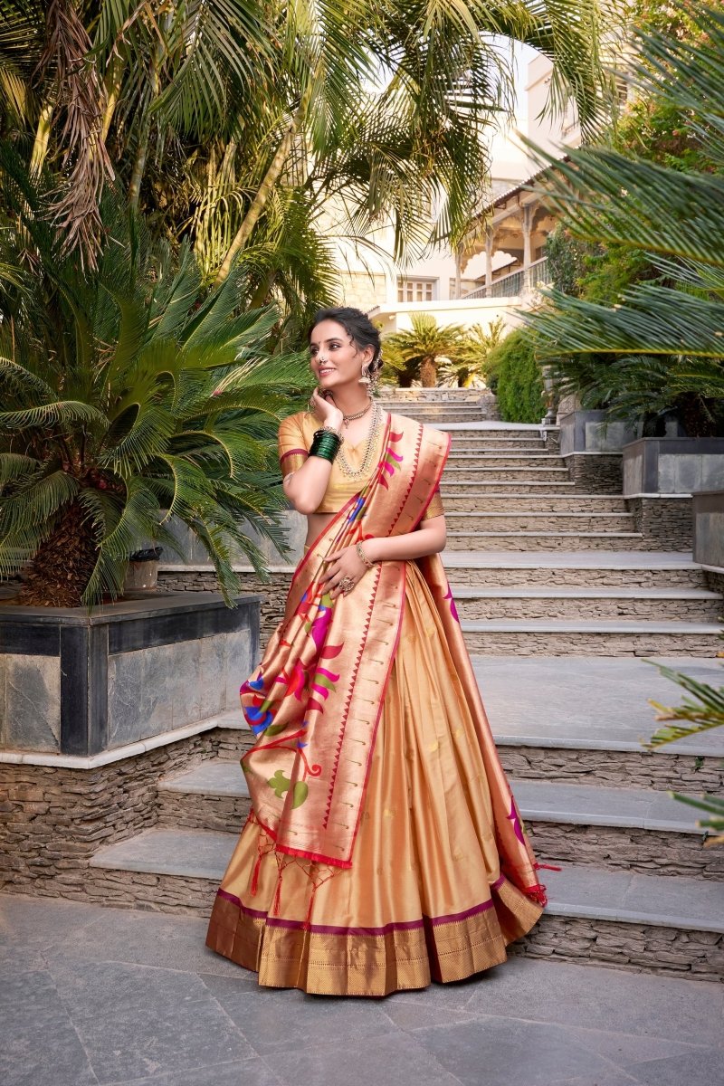 JEQUARD SILK PAITHANI LEHENGA CHOLI WITH DUPATTA (WDN82) 02 - suitswala