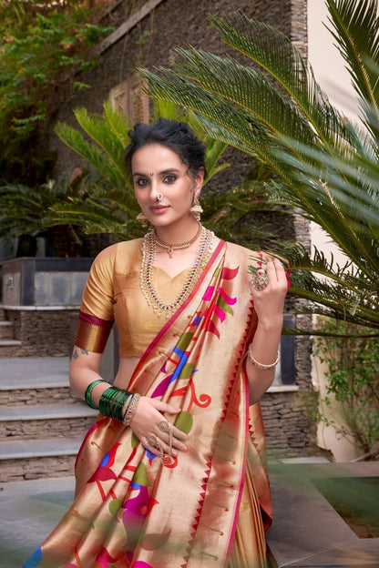 JEQUARD SILK PAITHANI LEHENGA CHOLI WITH DUPATTA (WDN82) 02 - suitswala