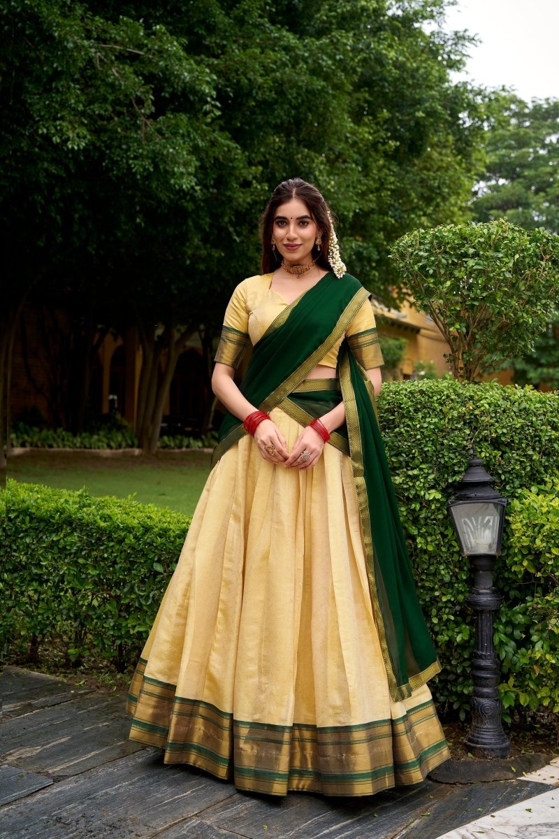 KANCHIPURAM ZARI WEAVING WORK LEHENGA CHOLI (WDN102) 02 - suitswala