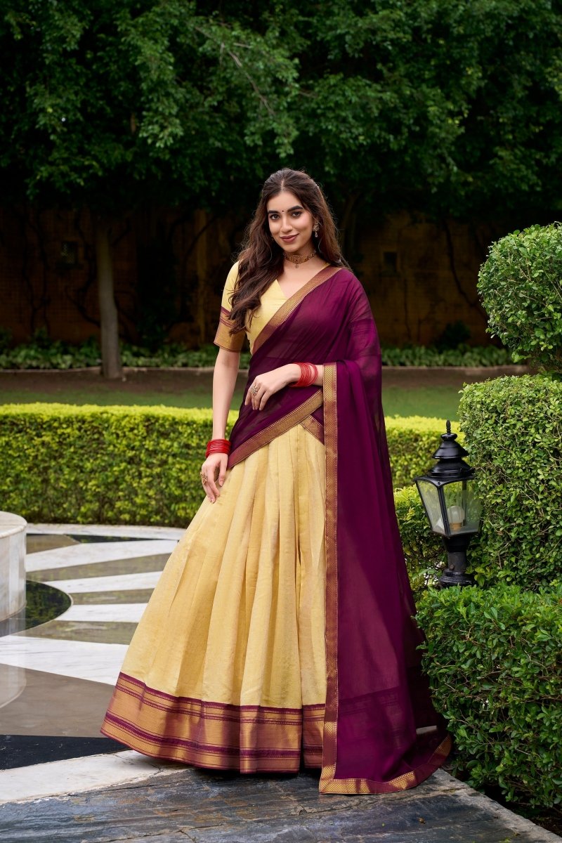 KANCHIPURAM ZARI WEAVING WORK LEHENGA CHOLI (WDN102) - suitswala